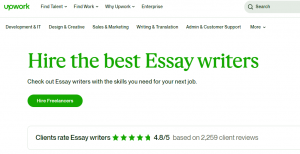essay writing services at Upwork.com