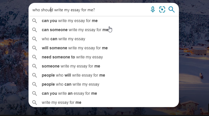 who should write my essay for me