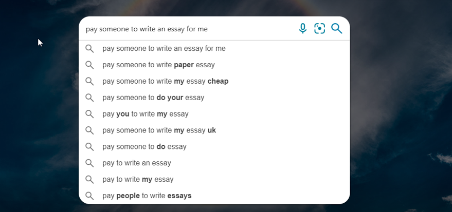 write an essay for me at bing.com